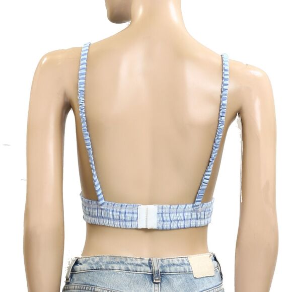 Urban Outfitters Out From Under Boxer Triangle Bralette Top Striped XS 280484 - Picture 8 of 9